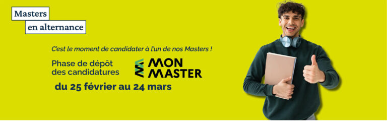 Dépôt des candidatures sur MonMaster du 25 février au 24 mars 2025
