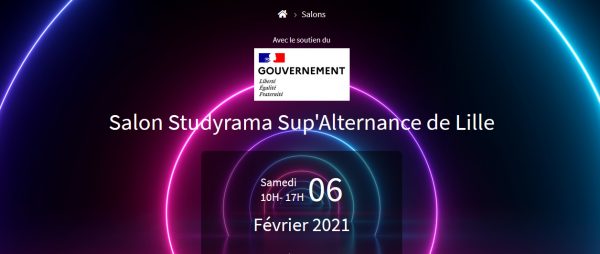 Salon virtuel Sup' Alternance de Lille le 6 Février 2021